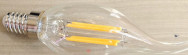 C35 / E14 / 4W Clear Glass Warm White Candle Filament Bulb